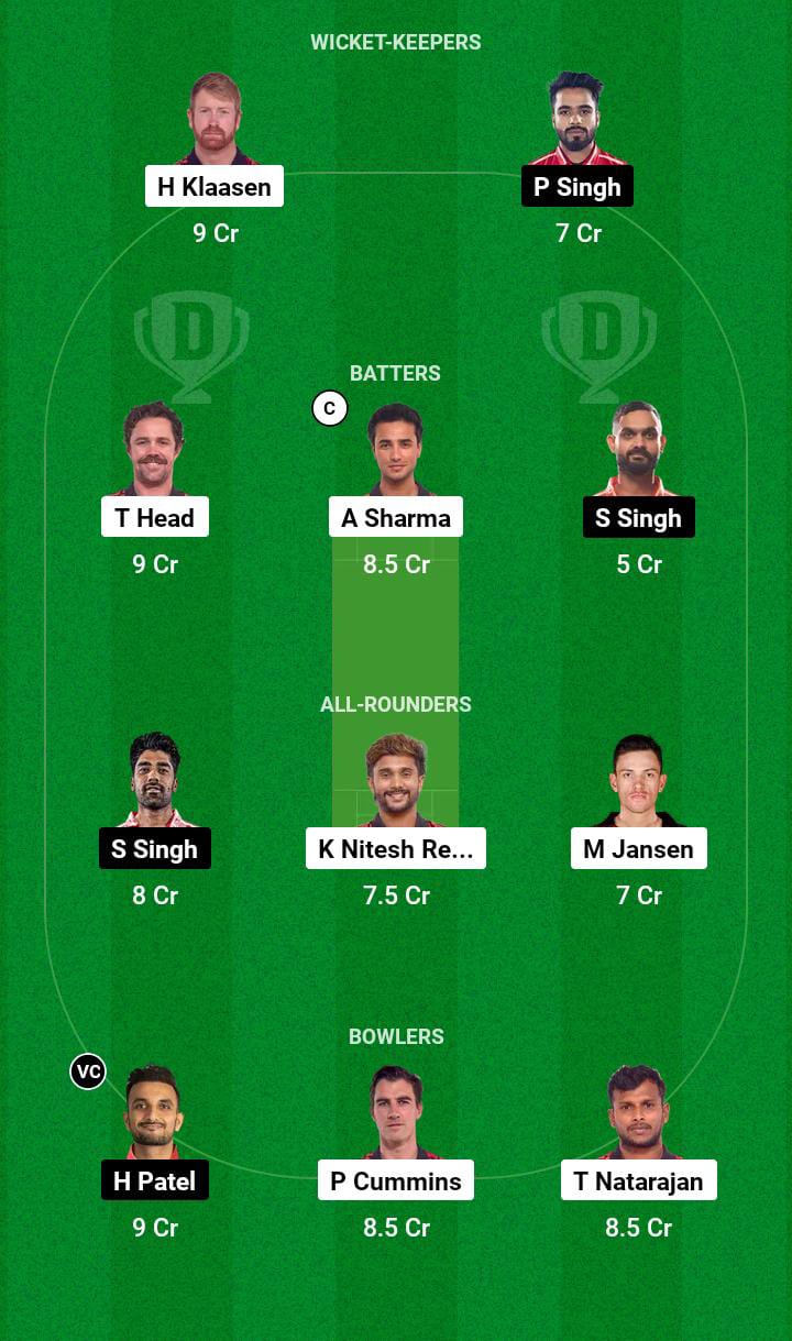 SRH vs PBKS Dream11 Prediction 