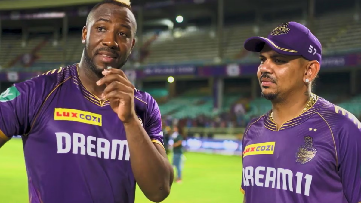 Sunil Narine and Andre Russell. Photo- KKR X