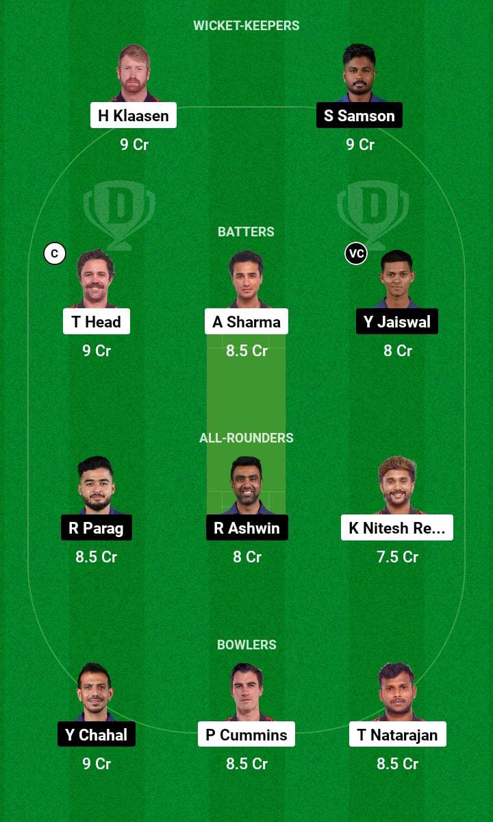 SRH vs RR Dream11 Prediction 