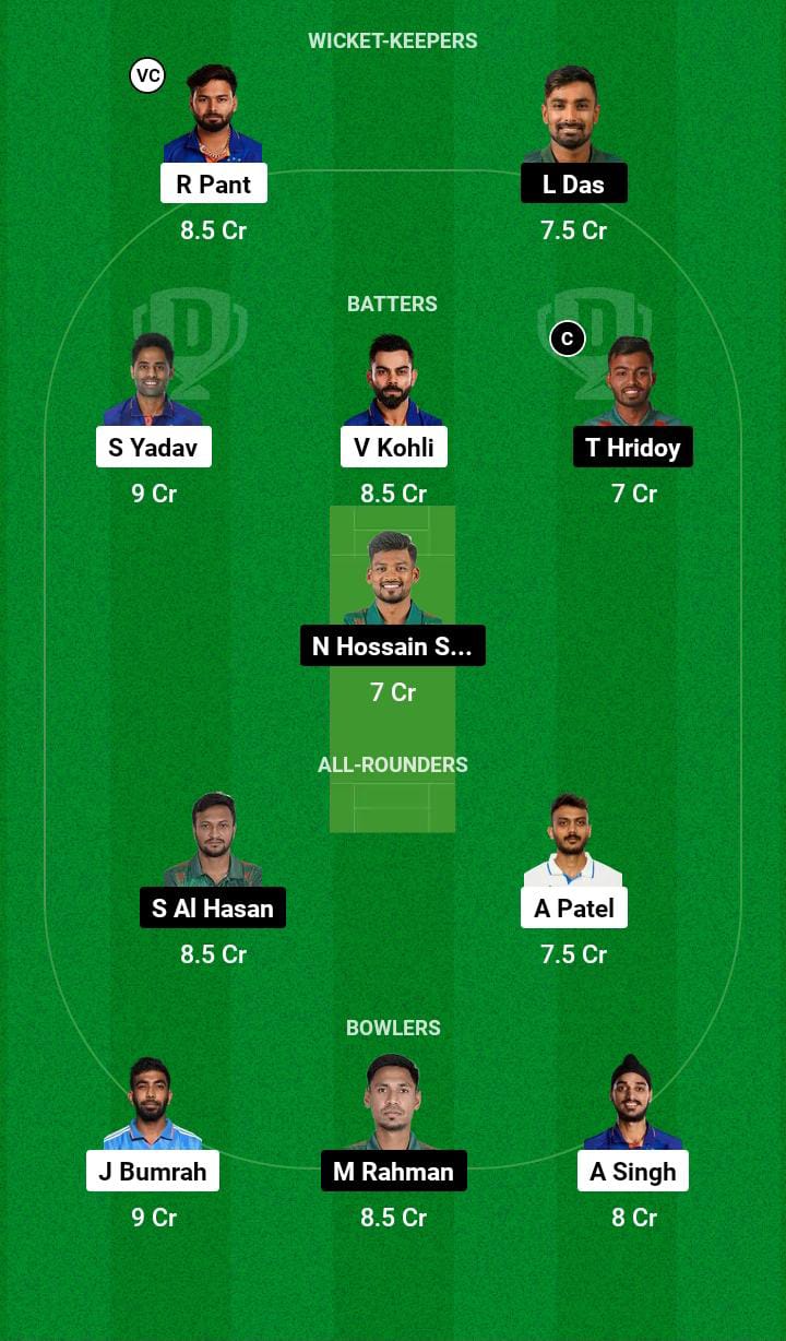 IND vs BAN Dream11 Prediction