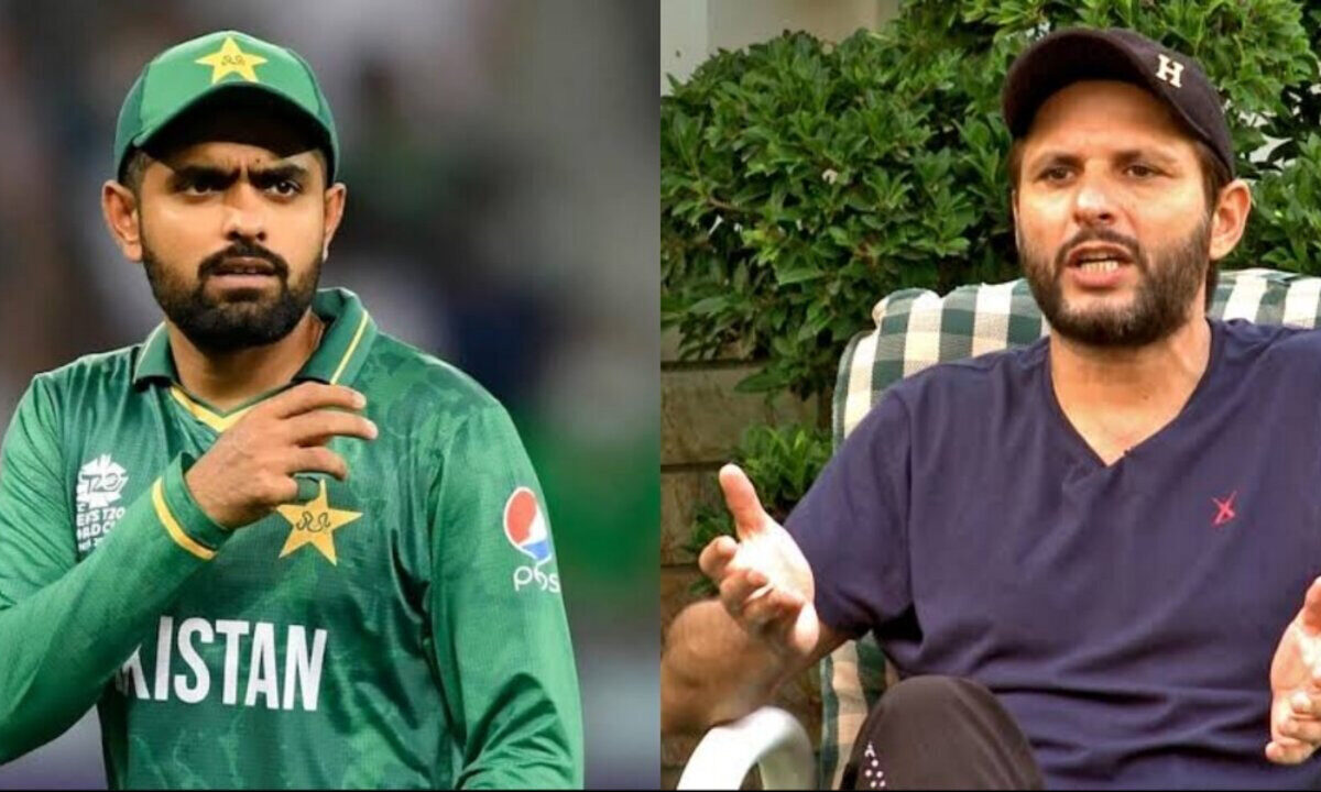 Babar Azam and Shahid Afridi.