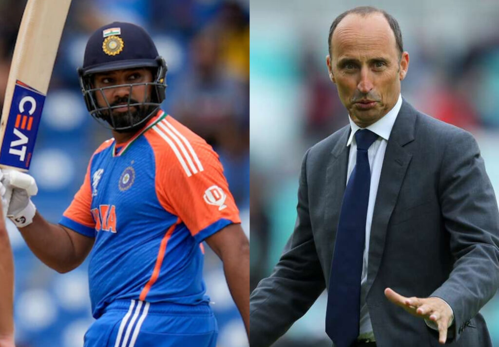 Rohit Sharma and Nasser Hussain. Photo- Getty