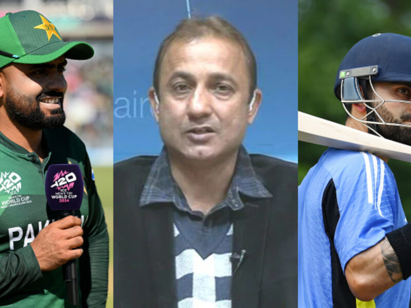 Babar Azam, Virat Kohli and Nayan Mongia. Photo- Twitter