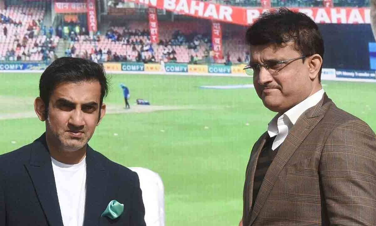 Former India openers Sourav Ganguly and Gautam Gambhir.