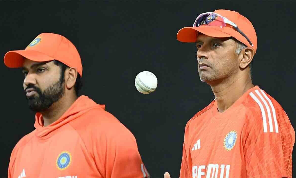 Rohit Sharma and Rahul Dravid.