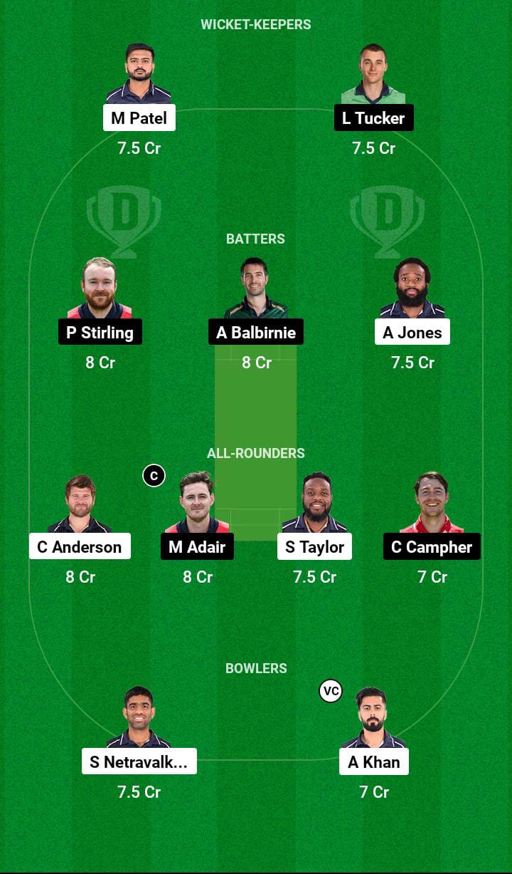 USA vs IRE Dream11 Prediction 