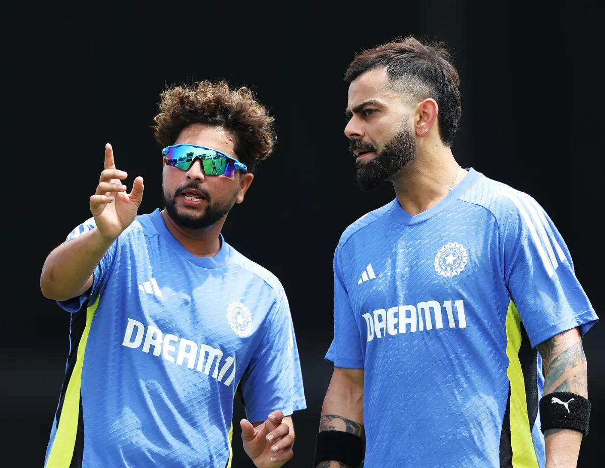 Virat Kohli and Kuldeep Yadav. PHoto- ICC