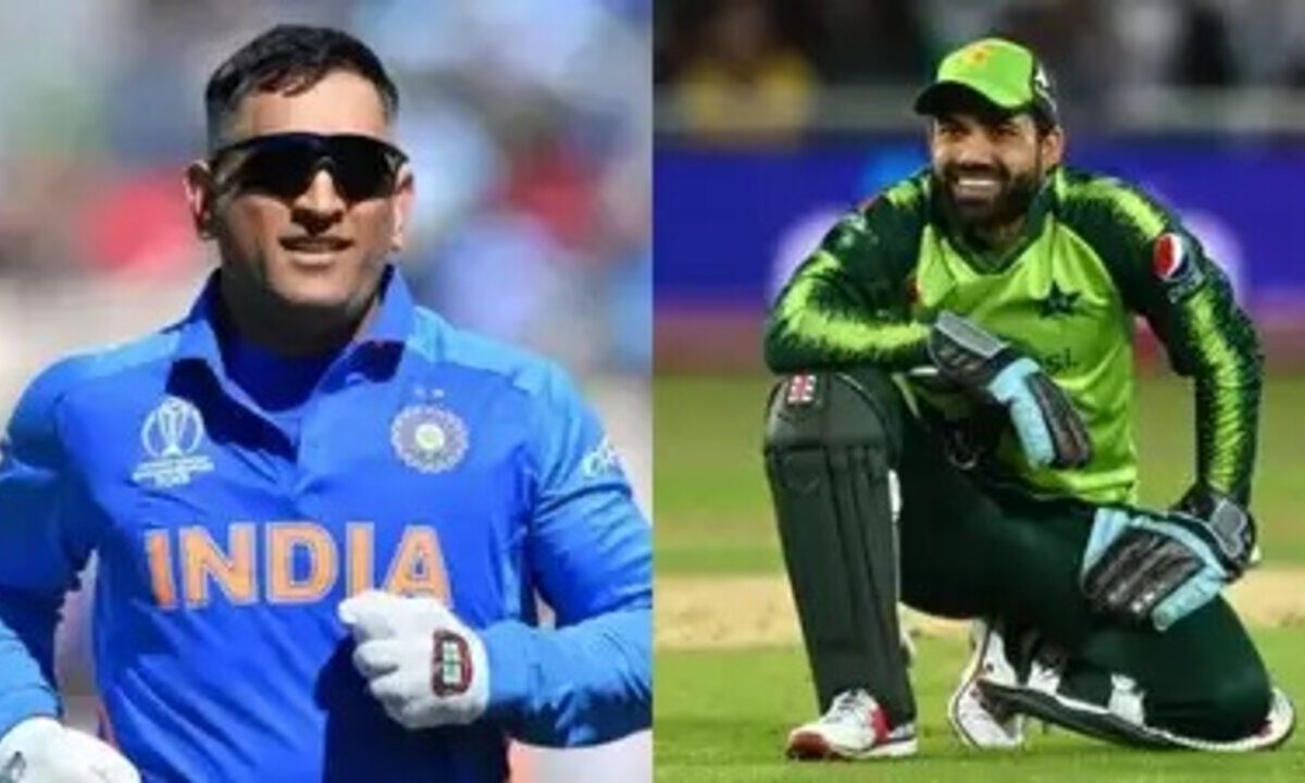 MS Dhoni and Mohammad Rizwan.