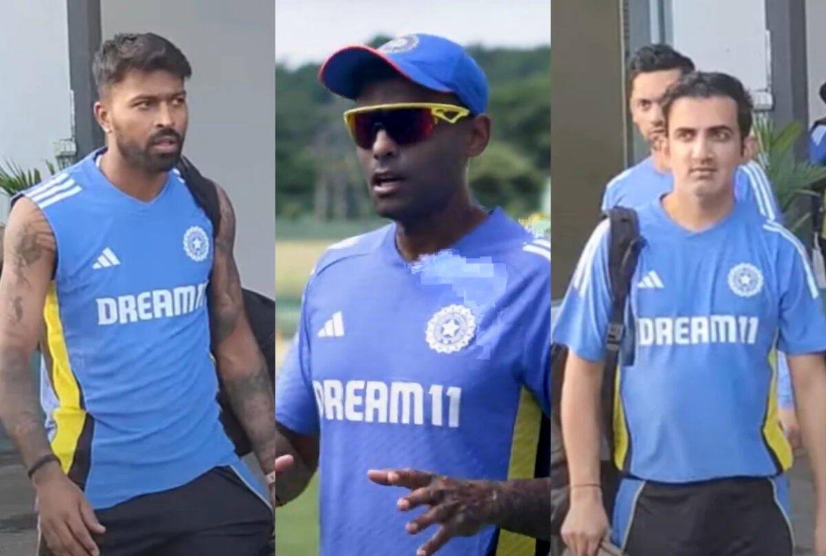 Hardik Pandya, Gautam Gambhir and Suryakumar Yadav. Photo- YouTube Screenshot