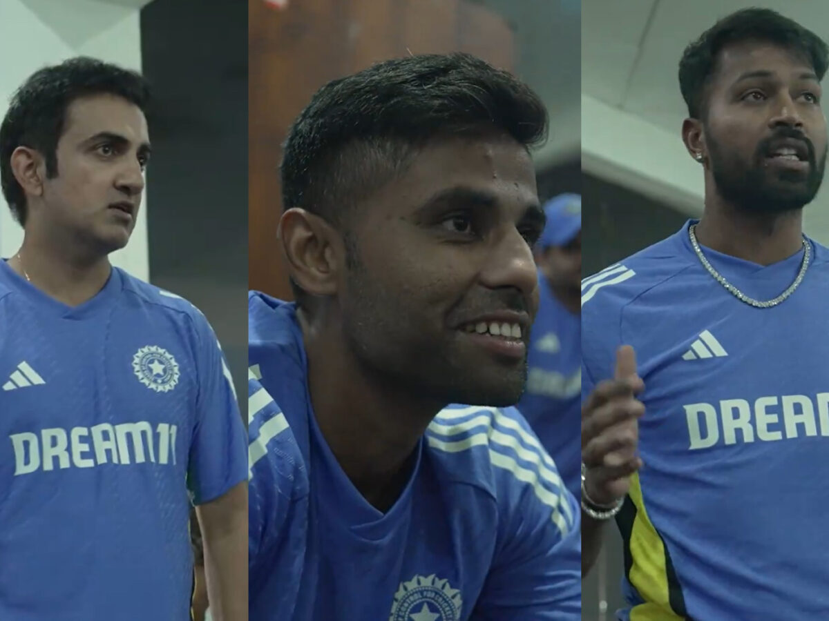 Hardik Pandya, Gautam Gambhir and Suryakumar Yadav. Photo- BCCI