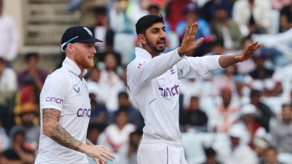 Ben Stokes and Shoaib Bashir.