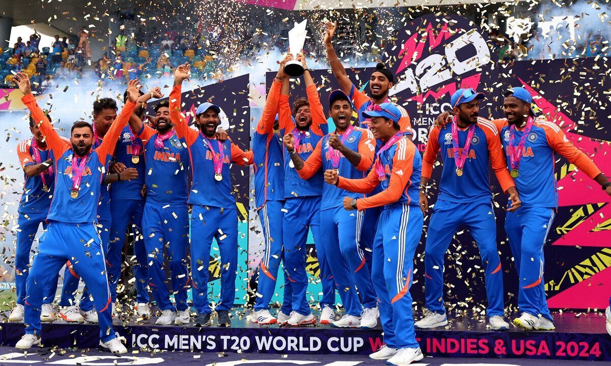 India win T20 WC 2024.