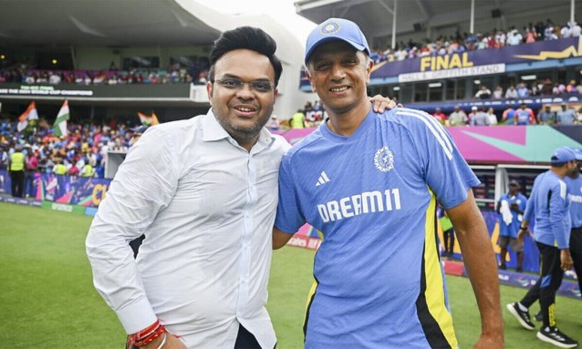 Jay Shah and Rahul Dravid.