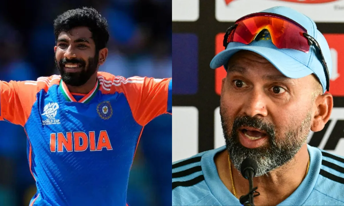 Jasprit Bumrah and Paras Mhambrey. PHoto- X