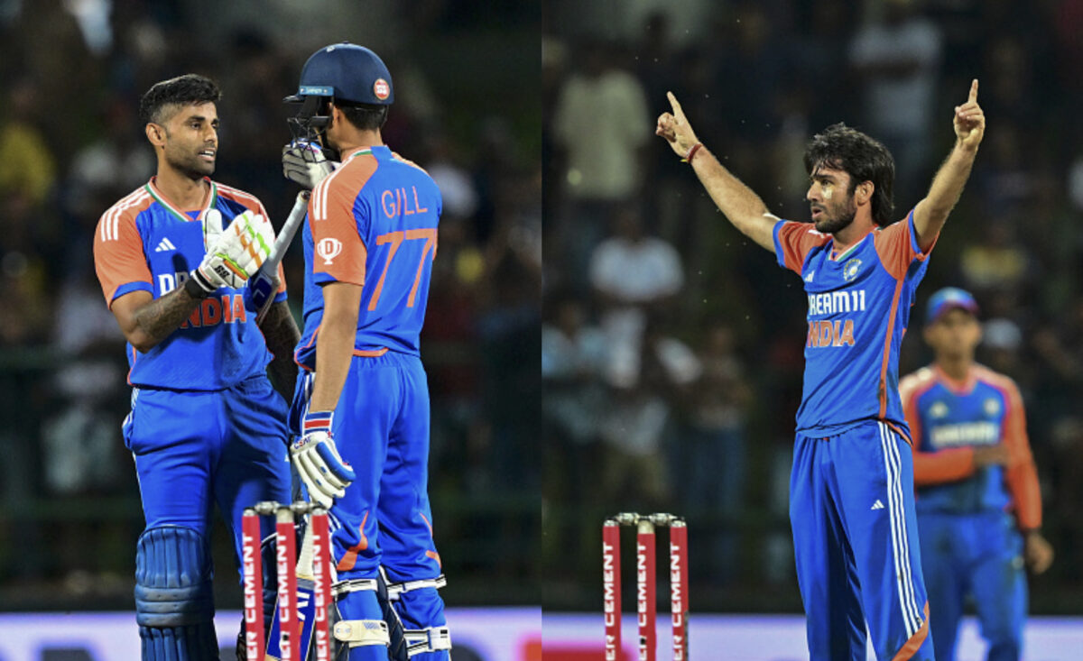 Ravi Bishnoi, Suryakumar Yadav and Shubman Gill. photo- Getty