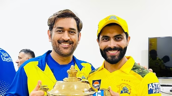 Ravindra Jadeja and MS Dhoni. Photo- CSK