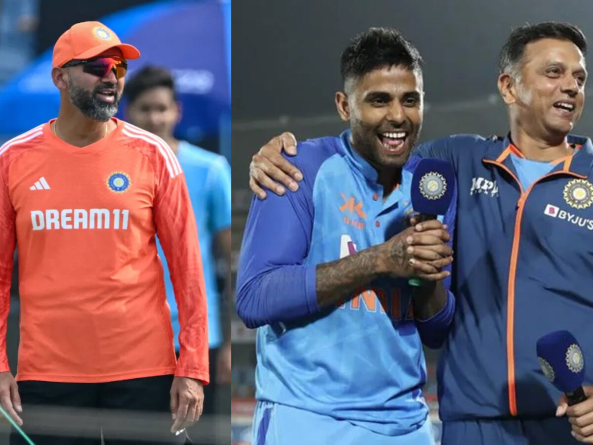 Suryakumar Yadav, Rahul Dravid and PAras Mhambrey