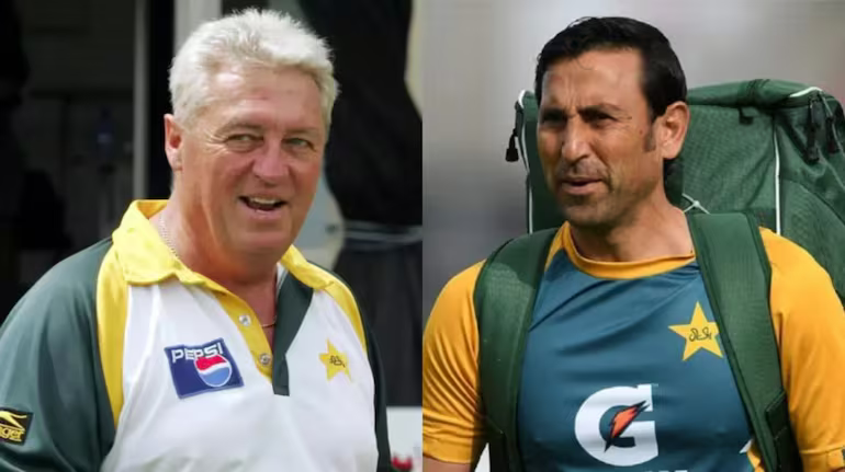 Younis Khan and Bob Woolmer