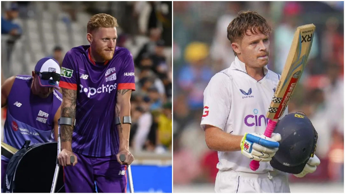 Ben Stokes and Ollie Pope. Photo- ECB