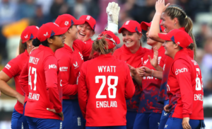 Heather Knight and England Women's Team. Photo- Getty
