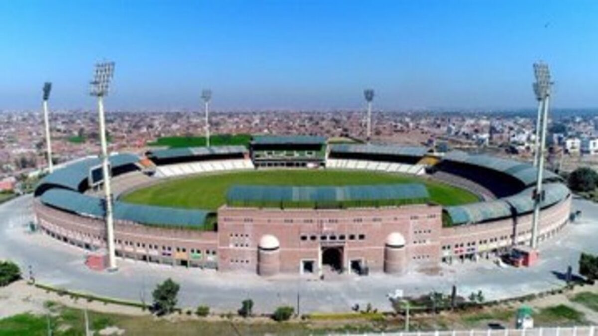 Gaddafi Stadium, Lahore in Pakistan.