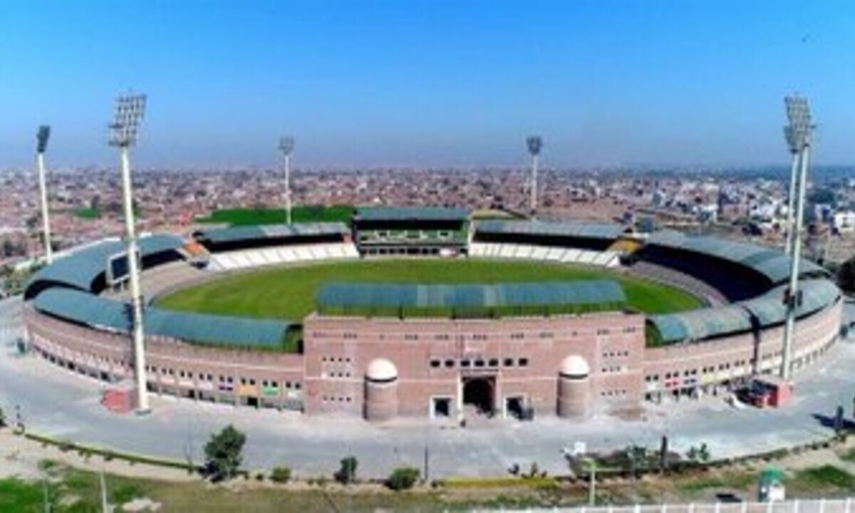Gaddafi Stadium, Lahore in Pakistan.