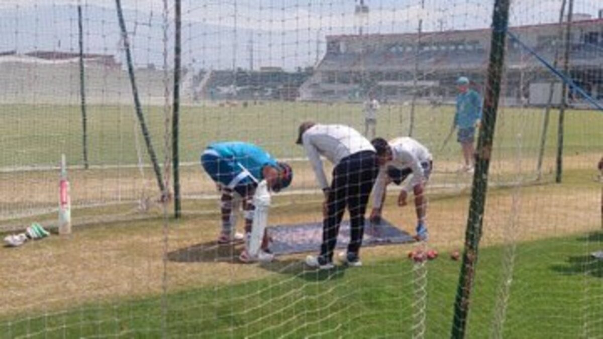 Babar Azam was hit in the nets.