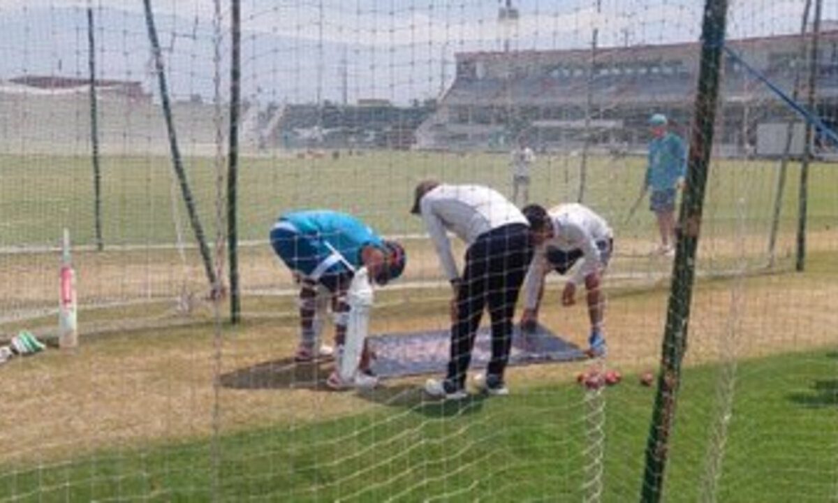Babar Azam was hit in the nets.