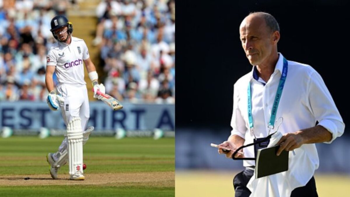 Ollie Pope and Nasser Hussain.