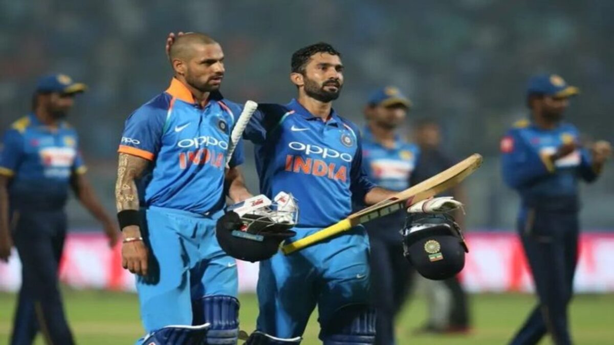 Dinesh Karthik and Shikhar Dhawan.