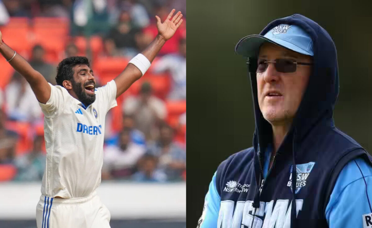 Jasprit Bumrah and Geoff Lawson. Photo- Getty