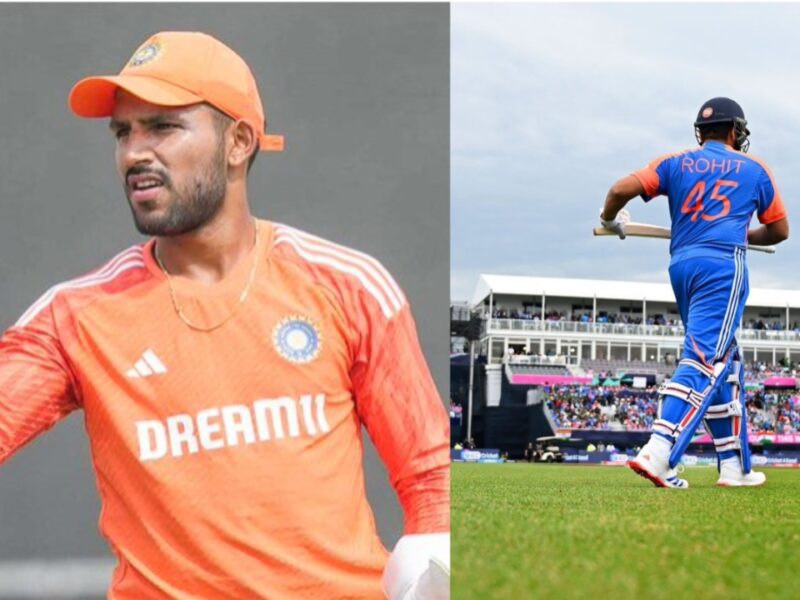 Dhruv Jurel and Rohit Sharma.