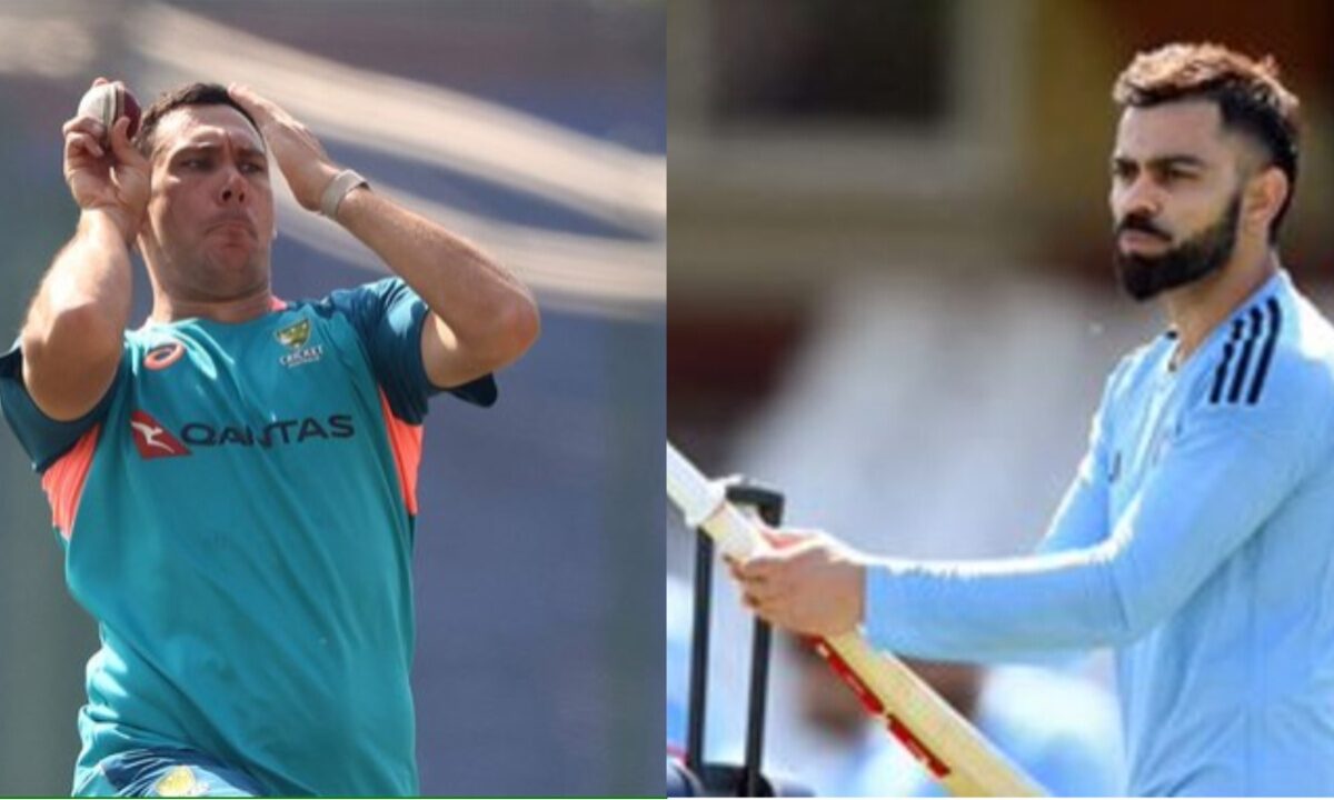 Scott Boland and Virat Kohli.