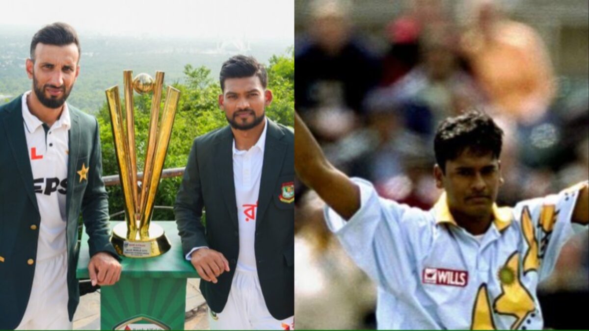 Pakistan and Bangladesh captains and Dodda Ganesh.