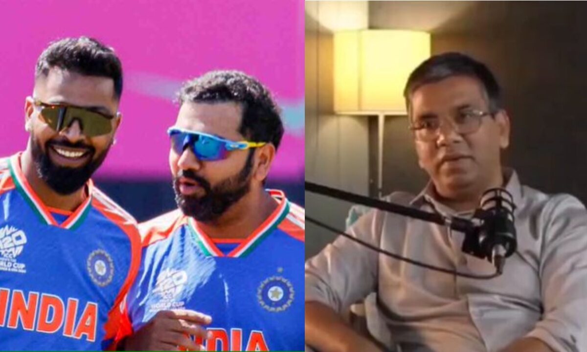 Hardik Pandya, Rohit Sharma and Vimal Kumar.