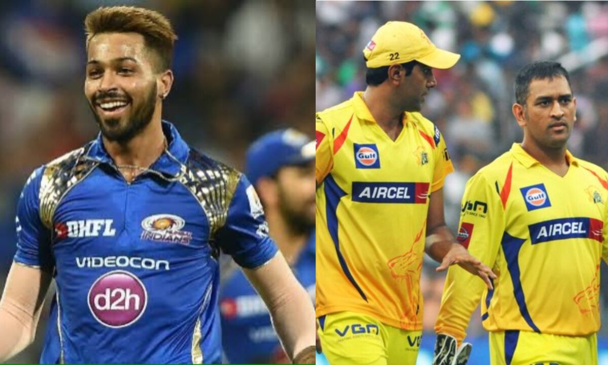 Hardik Pandya, Ravichandran Ashwin and MS Dhoni.
