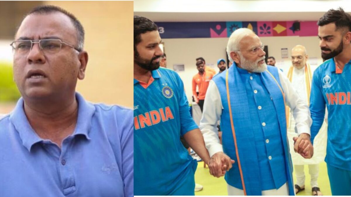 Basit Ali and India's PM Narendra Modi, and two batters, Rohit Sharma and Virat Kohli.