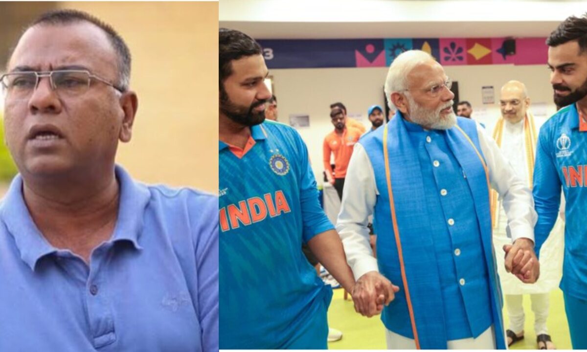 Basit Ali and India's PM Narendra Modi, and two batters, Rohit Sharma and Virat Kohli.
