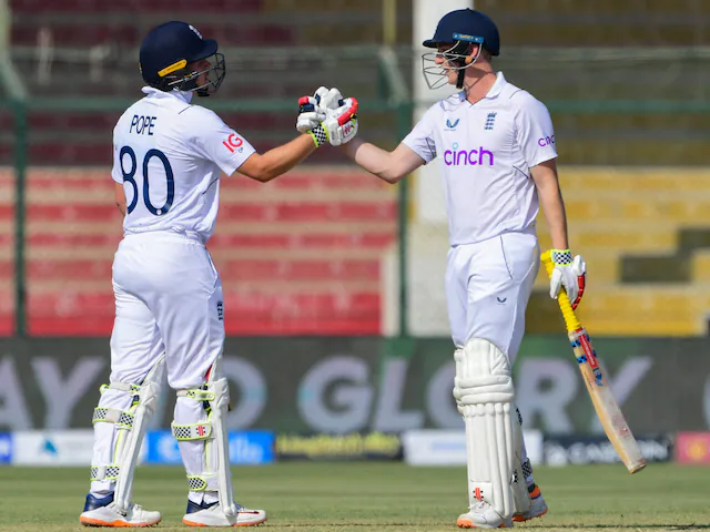 Ollie Pope and Harry Brook for England. Photo- Getty