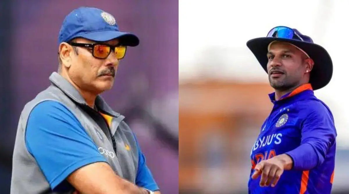 Ravi Shastri and Shikhar Dhawan