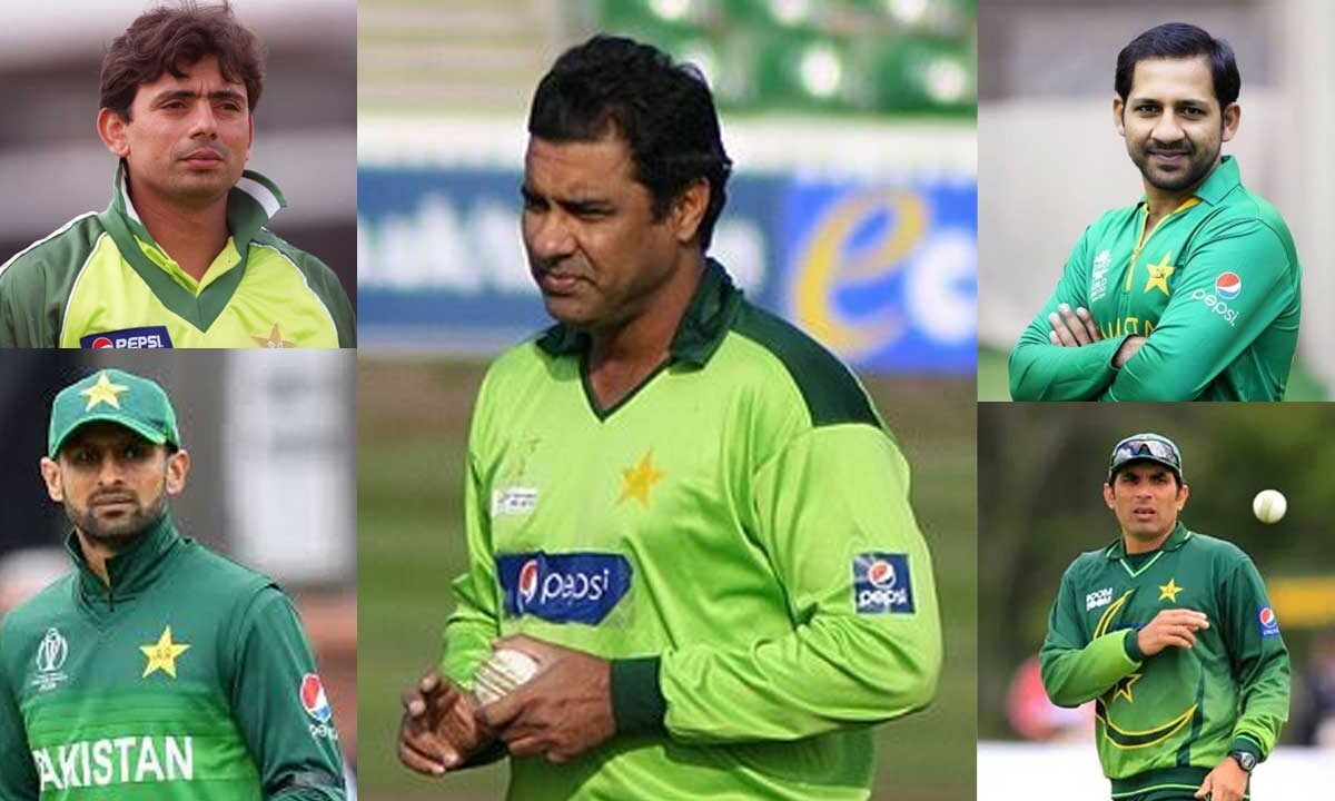 Misbah-ul-Haq, Saqlain Mushtaq, Sarfaraz Ahmed, Shoaib Malik, Waqar Younis
