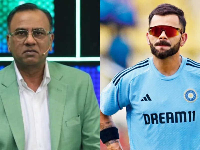 Virat Kohli and Basit Ali. Photo- Twitter