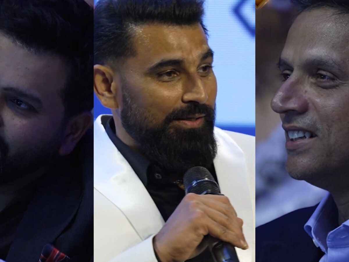 Mohammad Shami, Rohit Sharma And Rahul Dravid. Photo- Star Sports Twitter