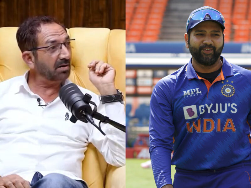 Rohit Sharma and Anil Chaudhary. Photo- Twitter