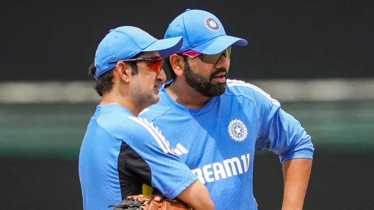 Gautam Gambhir and Rohit Sharma. Photo-BCCI