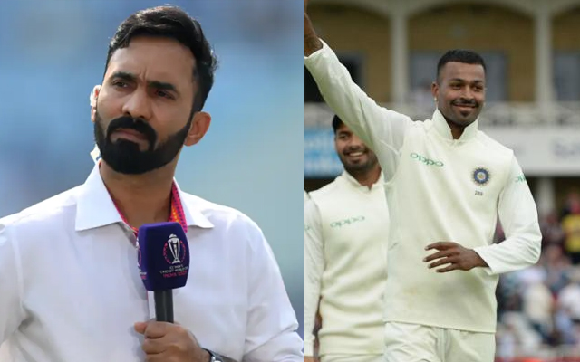 Hardik Pandya and Dinesh Karthik. Photo- Getty