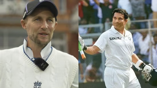 Joe Root and Sachin Tendulkar. Photo- ECB-Getty