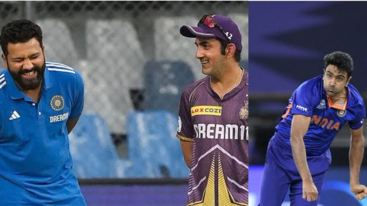 Ravichandran Ashwin, Gautam Gambhir and Rohit Sharma.