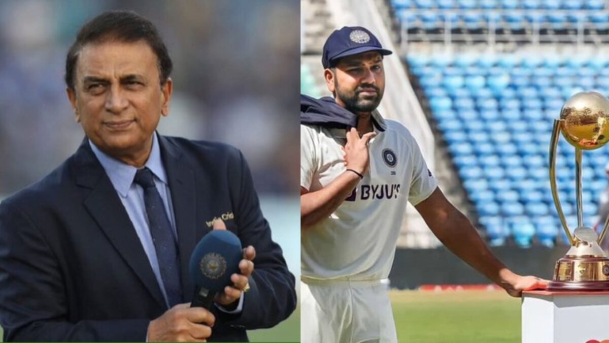 Sunil Gavaskar and India's Test captain Rohit Sharma.