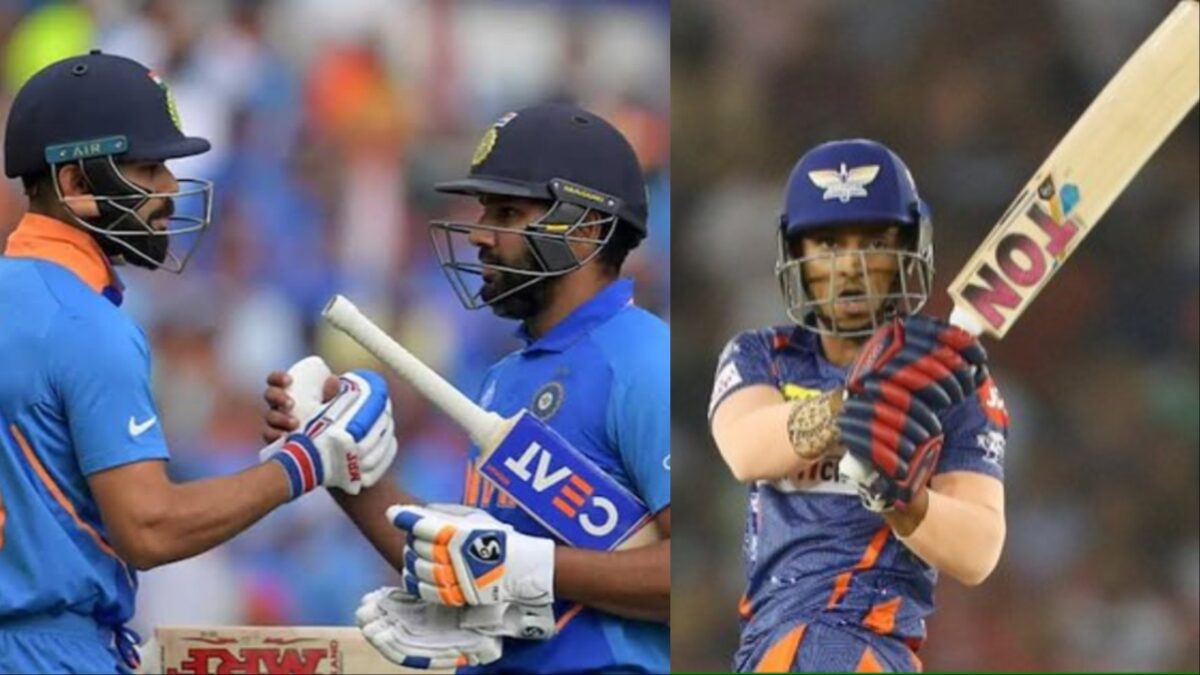 Ayush Badoni, Rohit Sharma and Virat Kohli.